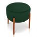 Kit 02 Puffs Iron Suede Verde Base Metálica Cobre - D'Rossi