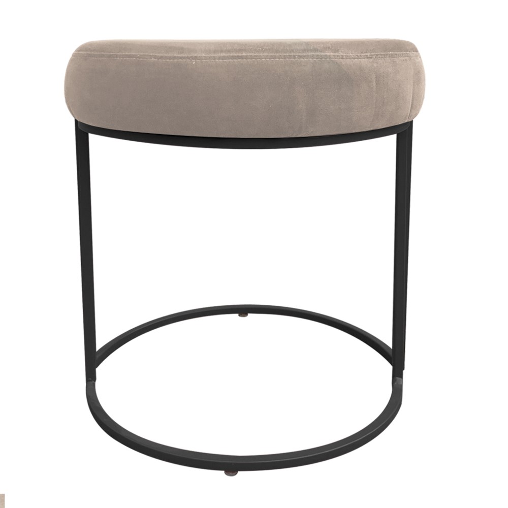 Kit 02 Puffs Love Suede Base Preto D'Rossi