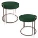 Kit 02 Puffs Love Suede Verde Base Industrial Cobre - D'Rossi