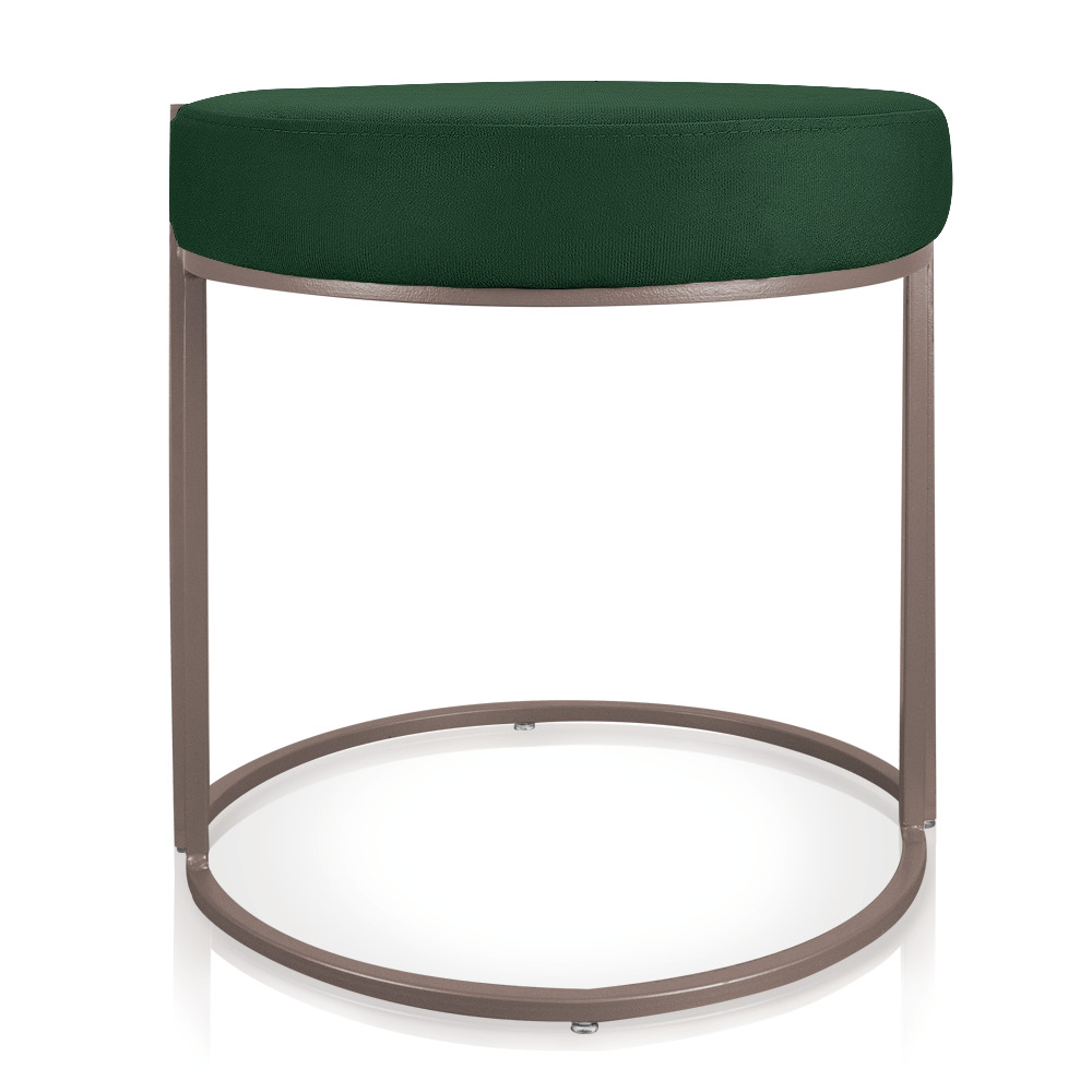 Kit 02 Puffs Love Suede Verde Base Industrial Cobre - D'Rossi