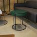 Kit 02 Puffs Love Suede Verde Base Industrial Preto - D'Rossi