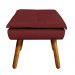 Kit 02 Puffs Opala Veludo Marsala Pés Palito Castanho - D'Rossi