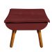 Kit 02 Puffs Opala Veludo Marsala Pés Palito Castanho - D'Rossi