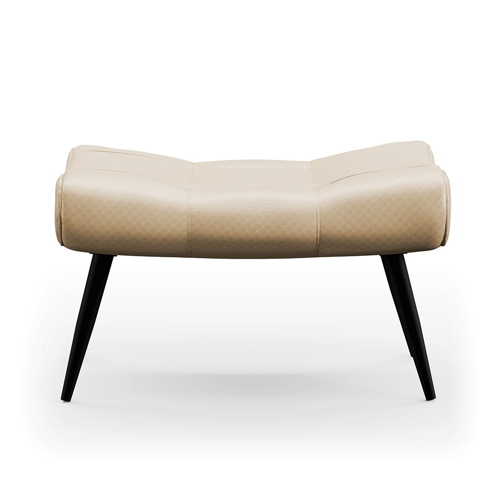 Kit 02 Puffs Sher Facto Bege Pés Palito de Ferro - D'Rossi