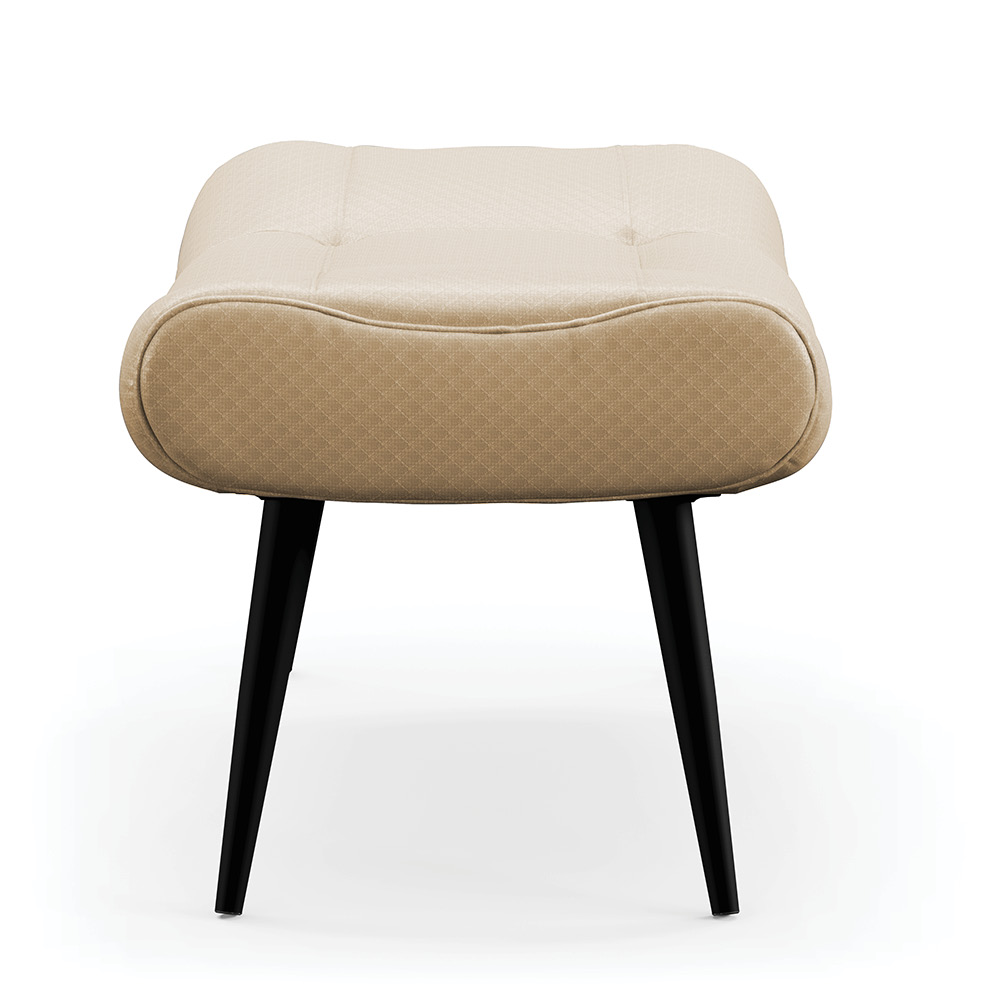 Kit 02 Puffs Sher Facto Bege Pés Palito de Ferro - D'Rossi