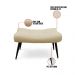 Kit 02 Puffs Sher Suede Bege Pés Palito de Ferro - D'Rossi