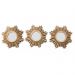 Kit 03 Espelhos Decorativo Moldura Creme - D'Rossi