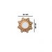 Kit 03 Espelhos Decorativo Moldura Creme - D'Rossi