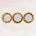 Kit 03 Espelhos Decorativo Moldura Redonda Dourado - D'Rossi