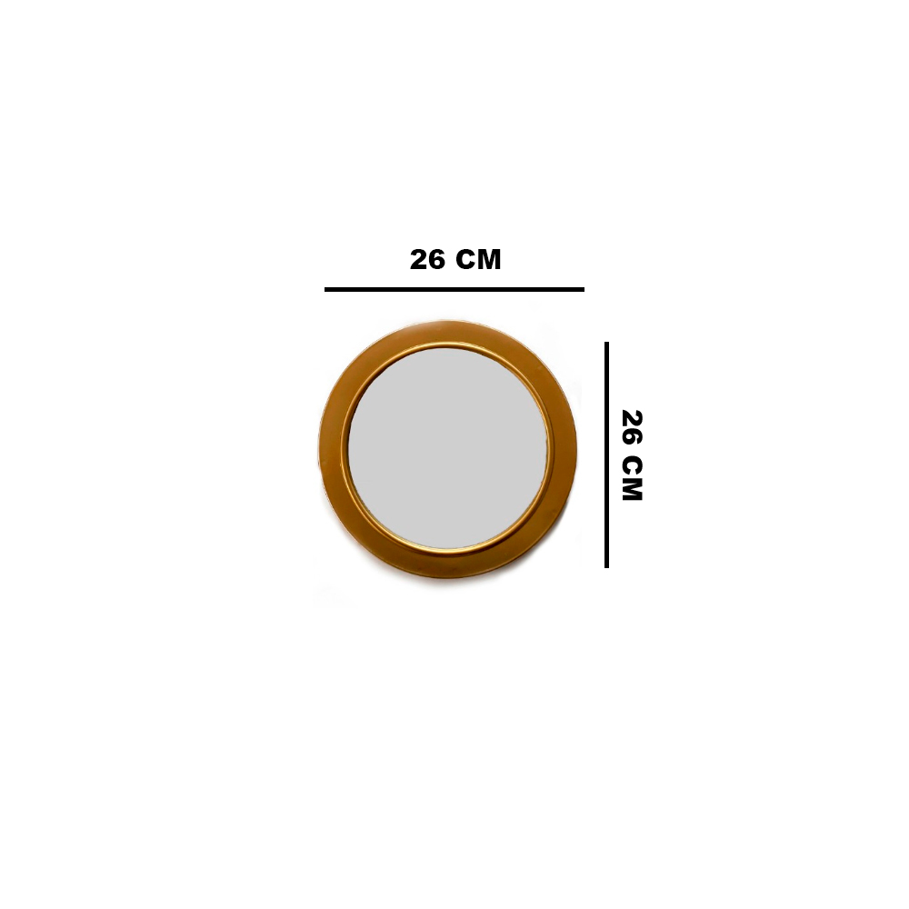 Kit 03 Espelhos Decorativo Moldura Redonda Dourado - D'Rossi