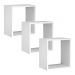 Kit 03 Nicho Infantil Organizador Branco Brilho 30x30 cm - AJL Móveis
