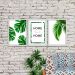 Kit 03 Quadros Decorativos "Folhagem Home Sweet Home" 43X33X1CM - D'Rossi