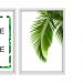 Kit 03 Quadros Decorativos "Folhagem Home Sweet Home" 43X33X1CM - D'Rossi