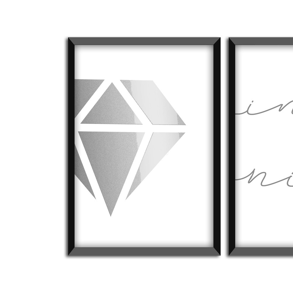Kit 03 Quadros Decorativos "Infinito" 43X33X1CM - D'Rossi