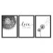 Kit 03 Quadros Decorativos "Love Lives" 43X33X1CM - D'Rossi