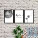 Kit 03 Quadros Decorativos "Love Lives" 43X33X1CM - D'Rossi