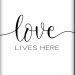 Kit 03 Quadros Decorativos "Love Lives" 43X33X1CM - D'Rossi