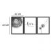 Kit 03 Quadros Decorativos "Love Lives" 43X33X1CM - D'Rossi