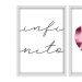 Kit 03 Quadros Decorativos "Pink Heart" 43X33X1CM - D'Rossi