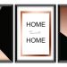 Kit 03 Quadros Decorativos Rose Gold "Home Sweet Home" 43X33X1CM - D'Rossi