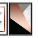 Kit 03 Quadros Decorativos Rose Gold "Home Sweet Home" 43X33X1CM - D'Rossi