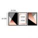 Kit 03 Quadros Decorativos Rose Gold "Home Sweet Home" 43X33X1CM - D'Rossi