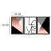 Kit 03 Quadros Decorativos Rose Gold "Love" 43X33X1CM - D'Rossi