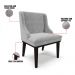 Kit 04 Cadeiras de Jantar Liz Suede Cinza Base Fixa Madeira Preto - D'Rossi