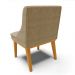 Kit 04 Cadeiras de Jantar Liz Suede Marrom Rato Base Fixa Madeira Castanho - D'Rossi