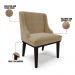 Kit 04 Cadeiras de Jantar Liz Suede Marrom Rato Base Fixa Madeira Preto - D'Rossi