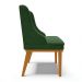 Kit 04 Cadeiras de Jantar Liz Suede Verde Base Fixa Madeira Castanho - D'Rossi