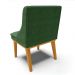 Kit 04 Cadeiras de Jantar Liz Suede Verde Base Fixa Madeira Castanho - D'Rossi