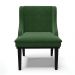 Kit 04 Cadeiras de Jantar Liz Suede Verde Base Fixa Madeira Preto - D'Rossi