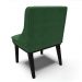 Kit 04 Cadeiras de Jantar Liz Veludo Verde Base Fixa Madeira Preto - D'Rossi