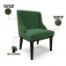 Kit 04 Cadeiras de Jantar Liz Veludo Verde Base Fixa Madeira Preto - D'Rossi
