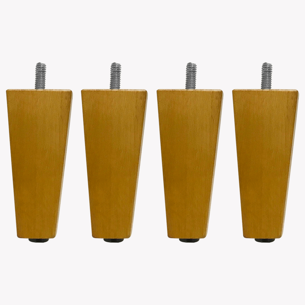 Kit 04 Pés Chanfrado Castanho 10 cm  D10 - D'Rossi
