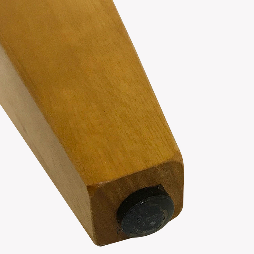 Kit 04 Pés Chanfrado Castanho 10cm com Rosca Metal para Móveis D10 - D'Rossi