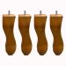 Kit 04 Pés Retro Castanho 20 cm  D10 - D'Rossi