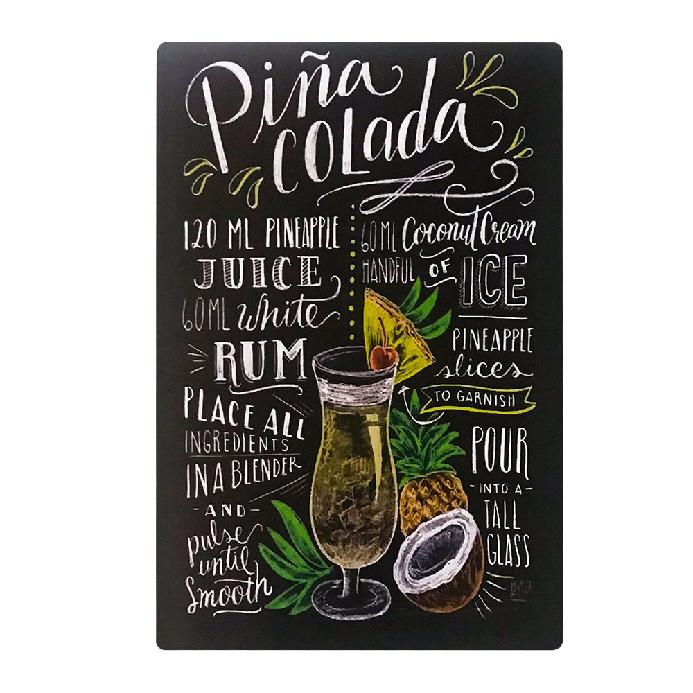 Kit 04 Placas de MDF Decorativas Bebidas 19,5x29,5 - D'Rossi