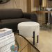Kit 04 Puffs Iron Suede Bege Base Preto Palito D'Rossi