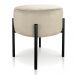 Kit 04 Puffs Iron Suede Bege Base Preto Palito D'Rossi