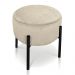 Kit 04 Puffs Iron Suede Bege Base Preto Palito D'Rossi