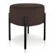 Kit 04 Puffs Iron Suede Marrom Base Preto Palito D'Rossi