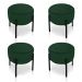Kit 04 Puffs Iron Suede Verde Base Preto Palito D'Rossi