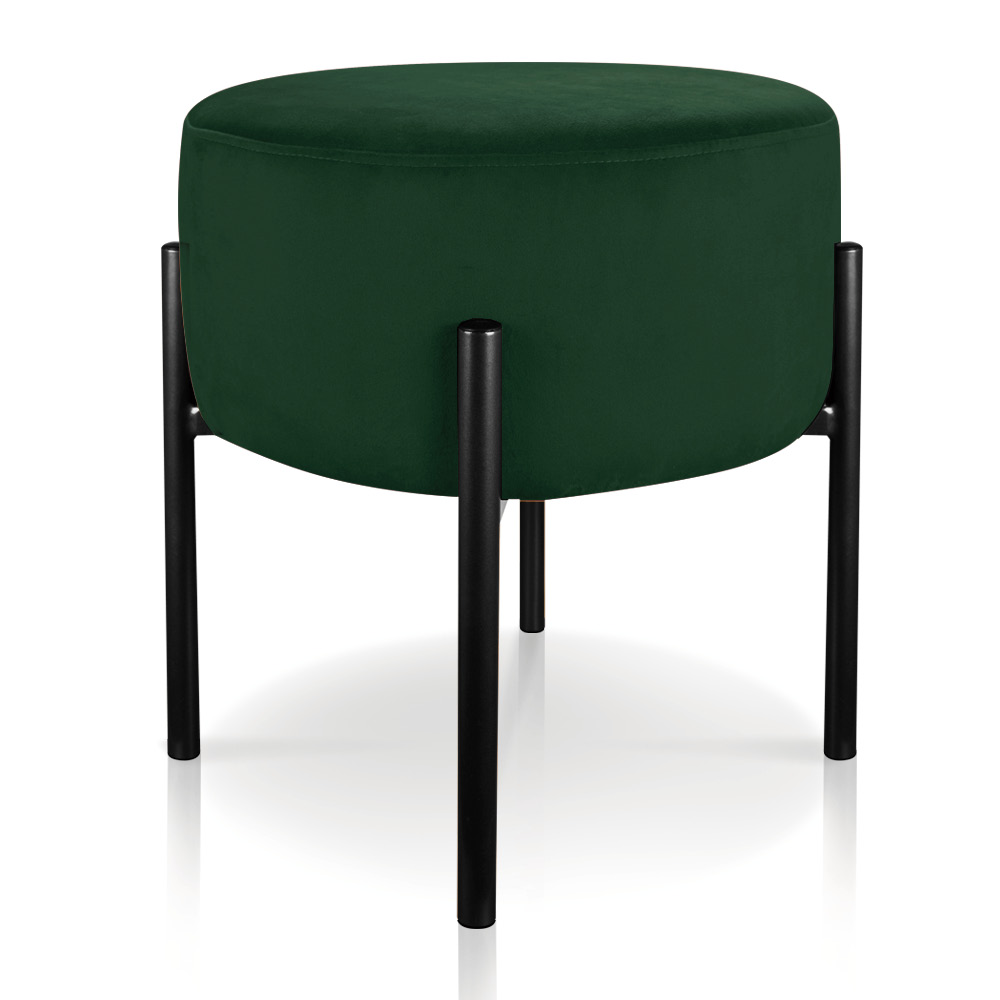 Kit 04 Puffs Iron Suede Verde Base Preto Palito D'Rossi