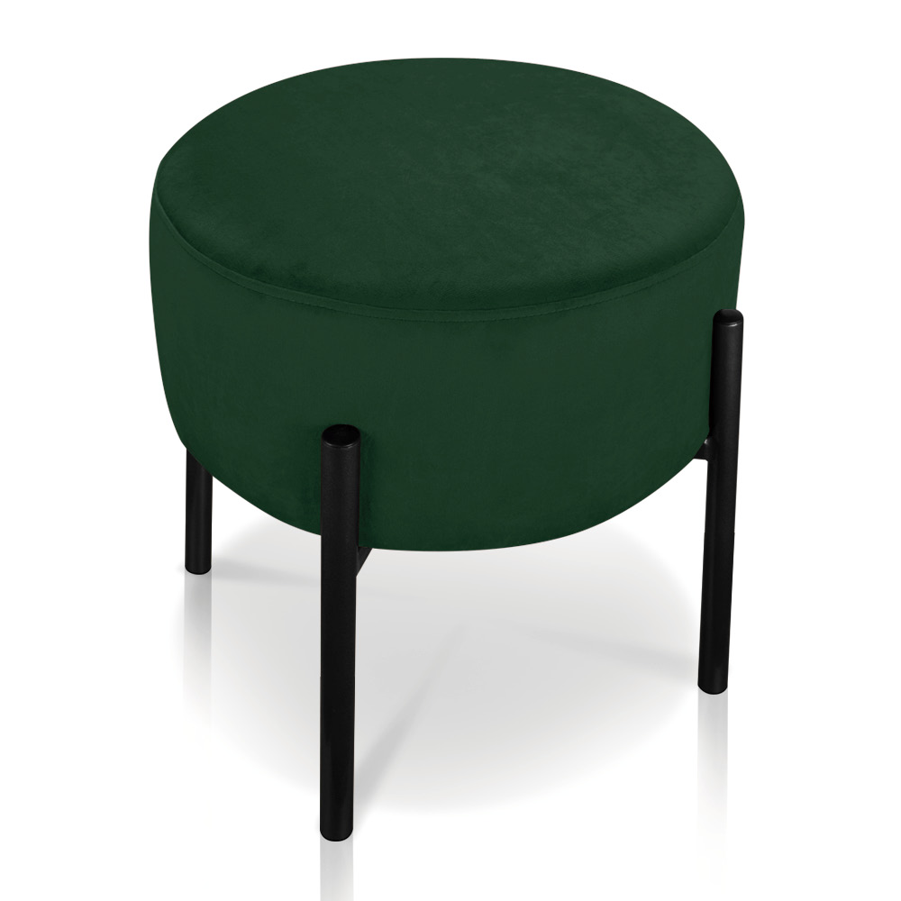 Kit 04 Puffs Iron Suede Verde Base Preto Palito D'Rossi