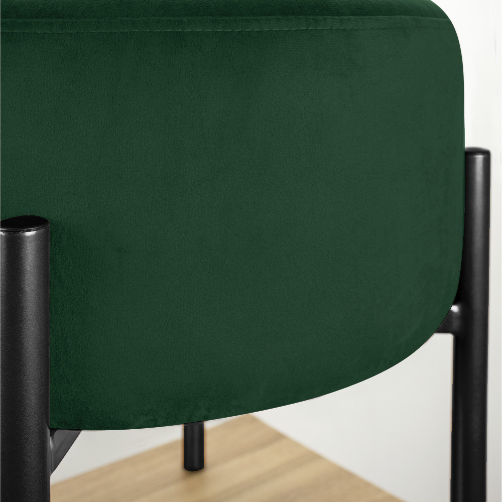 Kit 04 Puffs Iron Suede Verde Base Preto Palito D'Rossi