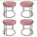 Kit 04 Puffs Love Suede Rose Base Industrial Cobre - D'Rossi