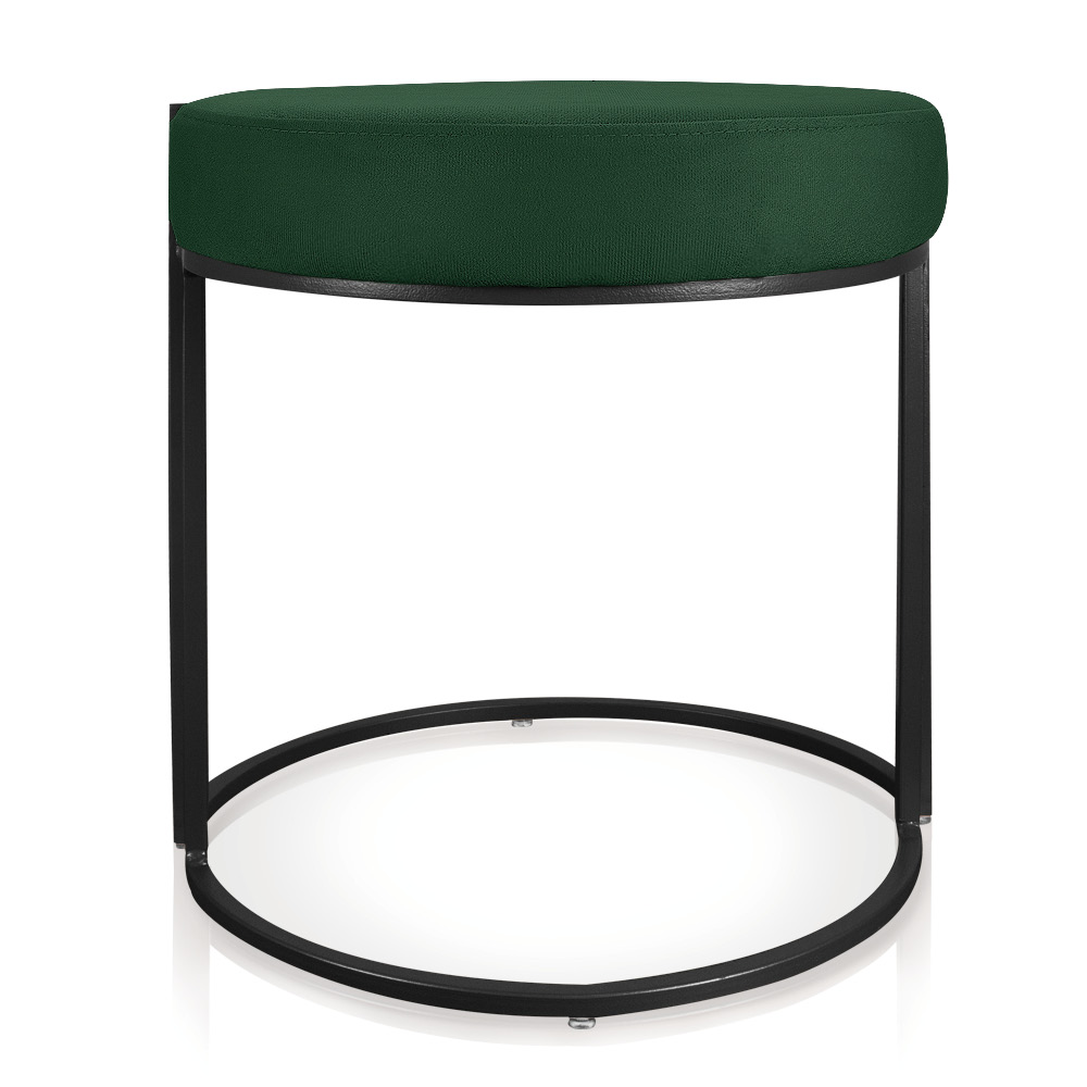 Kit 04 Puffs Love Suede Verde Base Industrial Preto - D'Rossi