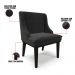 Kit 06 Cadeiras de Jantar Liz Veludo Preto Base Fixa Madeira Preto - D'Rossi